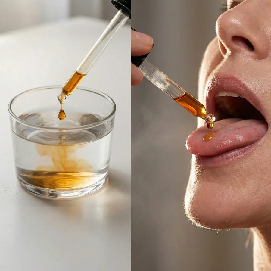 Dilute 1–2 mL (about half to one full dropper)